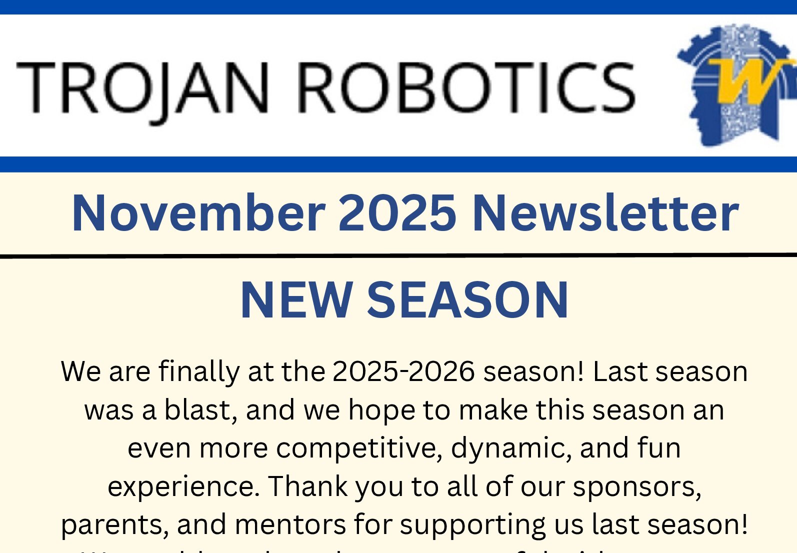 November 2025 Newsletter